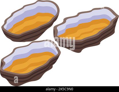 Zinco alimentare minerale icona vettore isometrico. Vitamina zn. Medicina di nutrizione Illustrazione Vettoriale