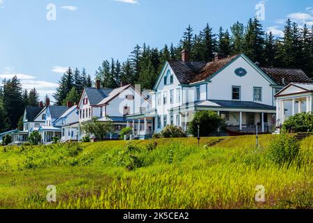 Storico Fort William H. Seward; National Historic Landmark; Haines; Alaska; USA Foto Stock