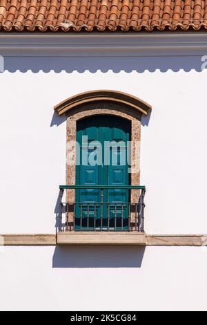 Palazzo Imperiale nel centro di Rio de Janeiro, Brasile - 28 ottobre 2022: Dettagli del Palazzo Imperiale nel centro di Rio de Janeiro. Foto Stock