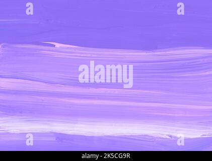 Astratto sfondo viola e bianco. Pittura ad olio minimalista. Pennellate sulla carta Foto Stock