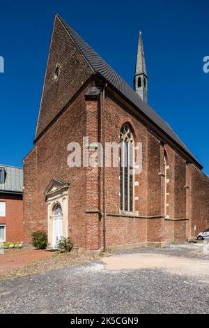 Germania, Bocholt, bassa Reno, Westmuensterland, Muensterland, Westfalia, Renania settentrionale-Vestfalia, NRW, protestante St. Agnes Chapel, chiesa parrocchiale, ex convento agostiniano chiesa, Spaet gotico, chiesa in mattoni Foto Stock