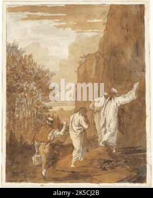 Cristo che conduce Pietro, Giacomo e Giovanni alla montagna alta per la Trasfigurazione, 1785/1795. Foto Stock