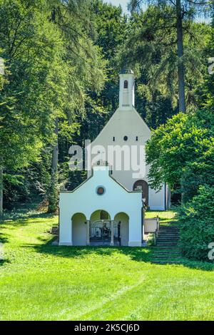 Germania, Baviera, Landsberg am Lech contea, Eresing, Ulrich cappella con fontana Ulrich Foto Stock