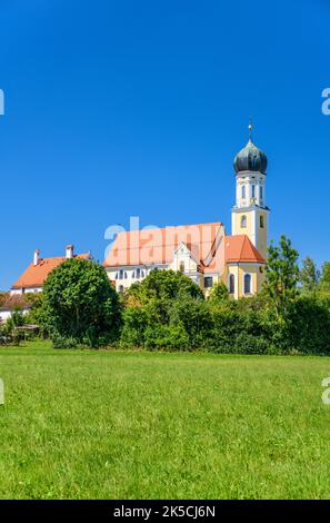 Germania, Baviera, contea di Landsberg am Lech, Eresing, chiesa parrocchiale di San Ulrich Foto Stock