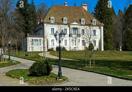 Museo dell'orologio, Chateau des Monts, città orologio le Locle, Canton Neuchatel, Svizzera Foto Stock