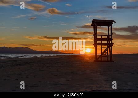 Tramonti Seashore paesaggio colori Foto Stock