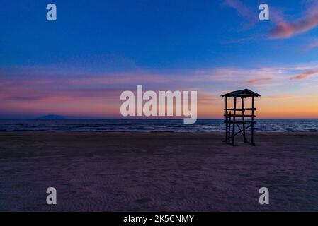 Tramonti Seashore paesaggio colori Foto Stock