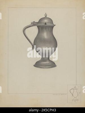 Pewter Pitcher, c. 1936. Foto Stock