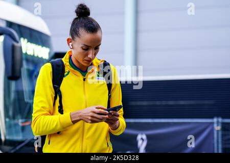 ROTTERDAM, PAESI BASSI - 7 OTTOBRE: Gabriela Braga Guimaraes del Brasile prima della partita di fase 2 del Pool e tra Brasile e Paesi Bassi il giorno 14 del Campionato Mondiale FIVB Volleyball Womens 2022 al Rotterdam Ahoy il 7 ottobre 2022 a Rotterdam, Paesi Bassi (Foto di Rene Nijhuis/Orange Pictures) Credit: Orange Pics BV/Alamy Live News Foto Stock