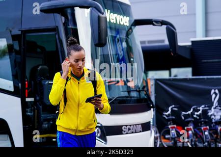 ROTTERDAM, PAESI BASSI - 7 OTTOBRE: Gabriela Braga Guimaraes del Brasile prima della partita di fase 2 del Pool e tra Brasile e Paesi Bassi il giorno 14 del Campionato Mondiale FIVB Volleyball Womens 2022 al Rotterdam Ahoy il 7 ottobre 2022 a Rotterdam, Paesi Bassi (Foto di Rene Nijhuis/Orange Pictures) Credit: Orange Pics BV/Alamy Live News Foto Stock