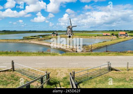 Paesi Bassi, Texel, Oosterend, Molen Het Noorden, 1878, mulino a vento Foto Stock