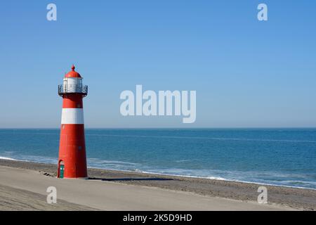 Noorderhoofd Lighthouse, Westkapelle, Walcheren, Zeeland, Paesi Bassi Foto Stock