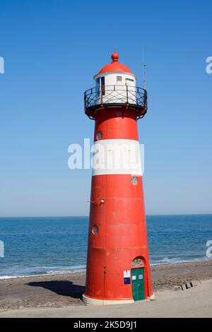 Noorderhoofd Lighthouse, Westkapelle, Walcheren, Zeeland, Paesi Bassi Foto Stock