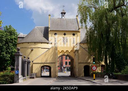 City Gate Smedenpoort, Bruges, Fiandre Occidentali, Fiandre, Belgio Foto Stock