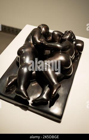 Mostra 'Fernando Botero, sensualità e Melancholy' del popolare artista colombiano nel Museo Goya di Saragozza, Spagna Foto Stock