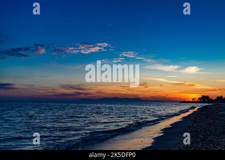 Tramonti Seashore paesaggio colori Foto Stock