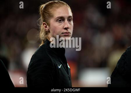 Londra, Regno Unito. 07th Ott 2022. Portiere Sandy McIver (21 Inghilterra) prima della partita amichevole tra Inghilterra e Stati Uniti al Wembley Stadium di Londra, Inghilterra. (Liam Asman/SPP) Credit: SPP Sport Press Photo. /Alamy Live News Foto Stock