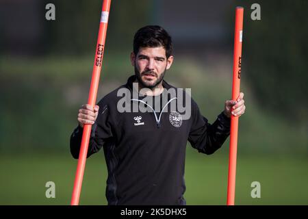 POPRAD, SLOVACCHIA - 06 OTTOBRE: Durante la U19 sessione di addestramento in Danimarca presso il Centro Nazionale di formazione il 6 ottobre 2022 a Poprad, Slovacchia. (Foto di Nikola Krstic/MB Media/Getty Images) Foto Stock