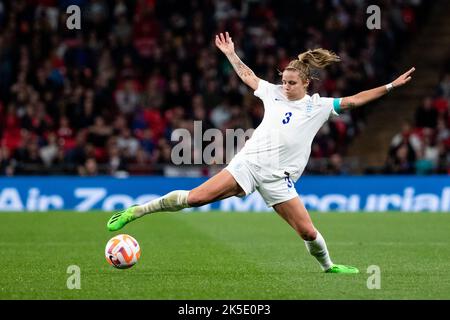 Londra, Regno Unito. 07th Ott 2022. Rachel Daly (3 Inghilterra) in azione durante il gioco amichevole tra Inghilterra e Stati Uniti al Wembley Stadium a Londra, Inghilterra. (Liam Asman/SPP) Credit: SPP Sport Press Photo. /Alamy Live News Foto Stock