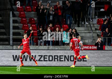 Belgio. 07th Ott 2022. Pieter Gerkens di Anversa festeggia dopo aver segnato durante una partita di calcio tra il Royal Antwerp FC RAFC e Sint-Truiden STVV, venerdì 07 ottobre 2022 ad Anversa, una partita il giorno 11 della prima divisione del campionato belga della 'Jupiler Pro League' del 2022-2023. BELGA PHOTO TOM GOYVAERTS Credit: Agenzia Notizie Belga/Alamy Live News Foto Stock