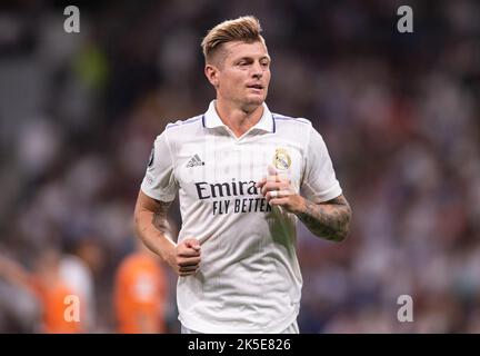 5th ottobre 2022; Stadio Santiago Bernabeu, Madrid, Champions League, Real Madrid CF contro Shakhtar Donetsk: Toni Kroos Foto Stock