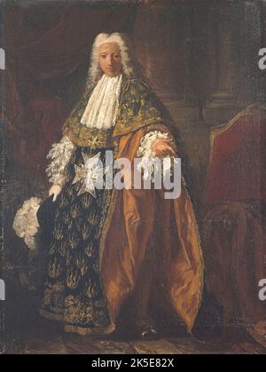 Portrait de Paul-Hippolyte de Beauviller, duc de Saint-Aignan (1684-1776), en tenue de chevalier de l'ordre du Saint-Esprit, tra il 1737 e il 1749. Foto Stock