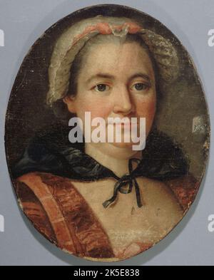 Ritratto considerato Mme de Graffigny, nato Fran&#xe7;oise d'Issembourg d'Happoncourt (1695-1758), donna di lettere, tra il 1695 e il 1758. Foto Stock