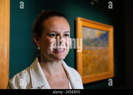 Roma, Italia. 07th Ott 2022. Iole Siena, Presidente di Arthemisia alla presentazione stampa della mostra 'VAN GOGH. Capolavori del Museo Kröller-Müller allestito a Palazzo Bonaparte a Roma. La mostra è prodotta da Arthemisia ed è organizzata in collaborazione con il Museo Kroller Muller di Otterlo, che ospita uno dei più grandi patrimoni delle opere di Van Gogh. (Foto di Matteo Nardone/Pacific Press/Sipa USA) Credit: Sipa USA/Alamy Live News Foto Stock