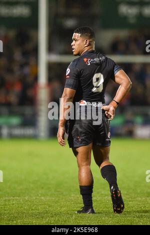 Salford, Regno Unito. 7th ottobre 2022 - Penioni Tagituimua delle Fiji, Rugby League Pre World Cup International friendly, Inghilterra vs Figi all'AJ Bell Stadium, Salford, Regno Unito Credit: Dean Williams/Alamy Live News Foto Stock