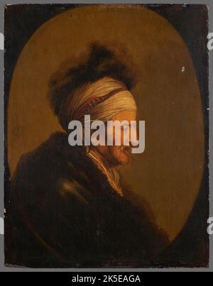 Busto di un uomo in costume orientale, dopo Lievens, tra il 1630 e il 1699. Foto Stock