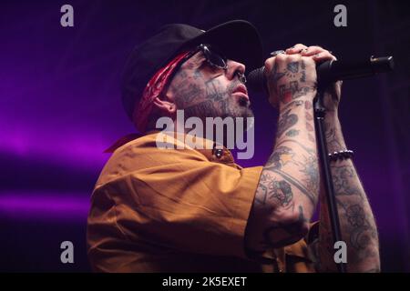 Curitiba, Parana, Brasil. 7th Ott 2022. (INT) Concerto di Detonautas durante la Rock Session 2022 a Curitiba. Credit: ZUMA Press, Inc./Alamy Live News Foto Stock