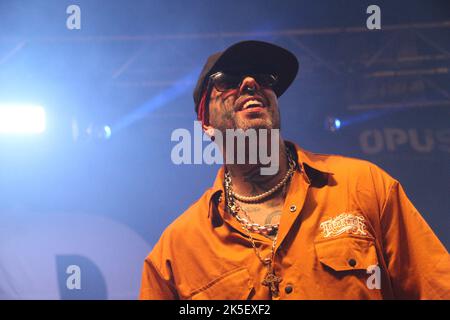 Curitiba, Parana, Brasil. 7th Ott 2022. (INT) Concerto di Detonautas durante la Rock Session 2022 a Curitiba. Credit: ZUMA Press, Inc./Alamy Live News Foto Stock