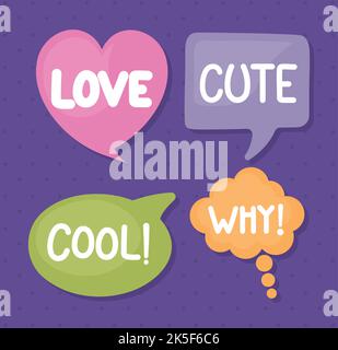pacchetto di palloncini vocali Illustrazione Vettoriale