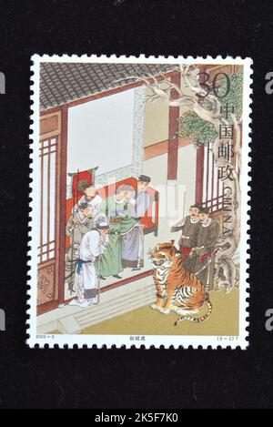 CINA - CIRCA 2003: Un francobollo stampato in Cina mostra 2003-9, Scott 3276-81 Strange Stories from a Chinese Studio, una delle famose Litera classiche della Cina Foto Stock