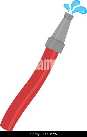 Illustrazione vettoriale di un tubo flessibile con gocce d'acqua Illustrazione Vettoriale