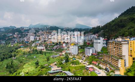 26 settembre 2022: Scenario della città di Sapa, provincia di Lao Cai, Vietnam Foto Stock