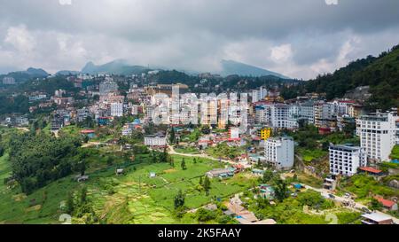 26 settembre 2022: Scenario della città di Sapa, provincia di Lao Cai, Vietnam Foto Stock