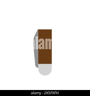 Icona della linea a più coltelli isolata su sfondo bianco. Illustrazione vettoriale della lama pieghevole. Illustrazione Vettoriale