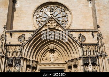 Basilica Chiesa di Santa Maria a Vilafranca del Penedes, Catalogna, Spagna Foto Stock