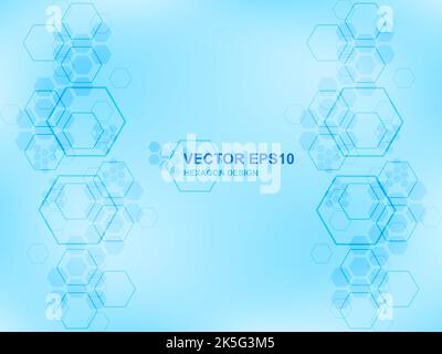 Medico hi-tech background. Sfondo astratto esagonale per la medicina dell'innovazione, la salute, la scienza e la ricerca. Concetto di tecnologia poligonale. Vettore il Illustrazione Vettoriale