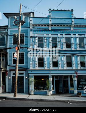 Architettura su Main Street, Millerton, New York Foto Stock
