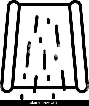 Vettore contorno icona diapositiva miniera d'oro. Tesoro del gioco. Scava soldi Illustrazione Vettoriale