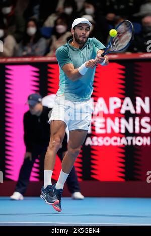 Ariake Colosseo, Tokyo, Giappone. 7th Ott 2022. Borna Coric (CRO), 7 OTTOBRE 2022 - Tennis : Rakuten Japan Open Tennis Championships 2022 Men's Singles Quarter Final match all'Ariake Colosseum, Tokyo, Giappone. Credit: Naoki Morita/AFLO SPORT/Alamy Live News Foto Stock