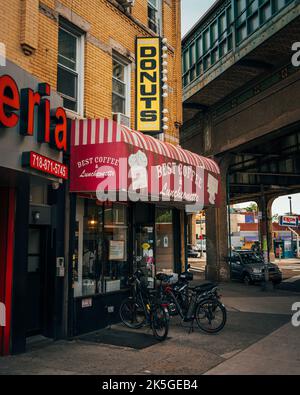 Best Coffee Shop vintage segno a Borough Park, Brooklyn, New York Foto Stock