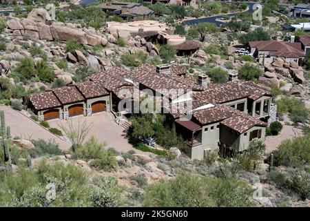 Affacciato su un palazzo multimilionario situato a Scottsdale, Arizona Foto Stock