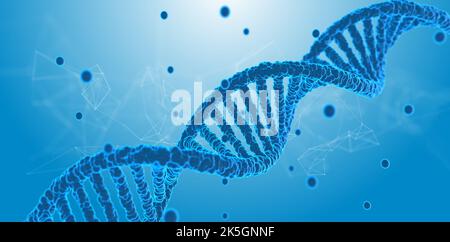 Molecole di DNA (acido desossiribonucleico), illustrazione concettuale. Foto Stock