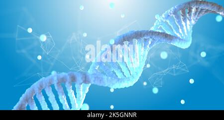 Molecole di DNA (acido desossiribonucleico), illustrazione concettuale. Foto Stock