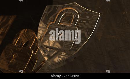 Internet security, illustrazione concettuale. Foto Stock