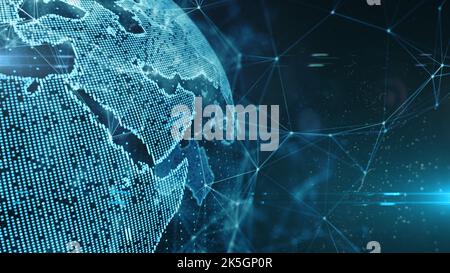 Rete di big data in Medio Oriente, illustrazione Foto Stock