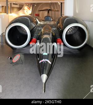 ThrustSSC 1997 - vettura britannica progettata e costruita con il World Land Speed Record. Foto Stock